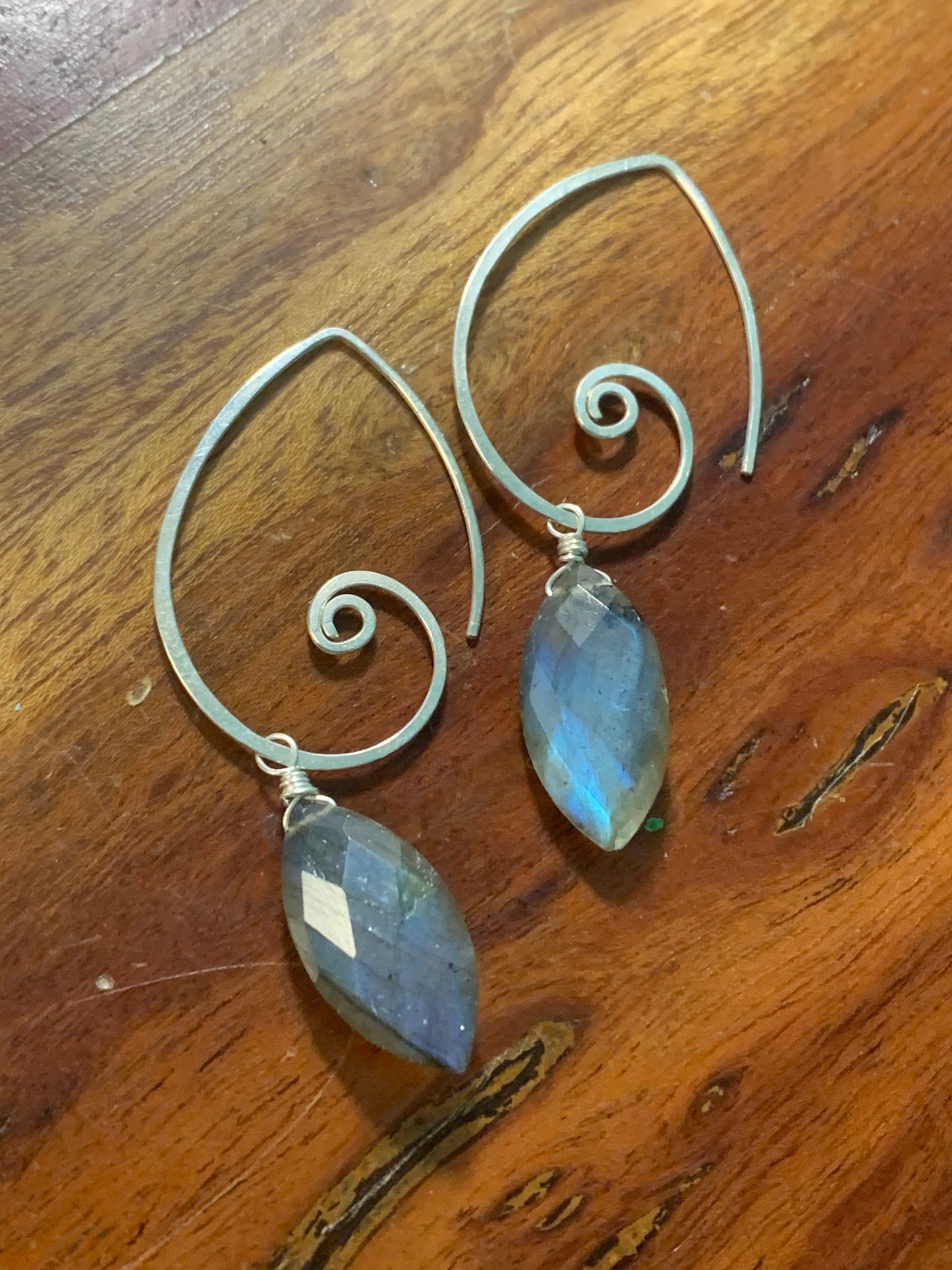 Sterling Silver Earrings, Labradorites
