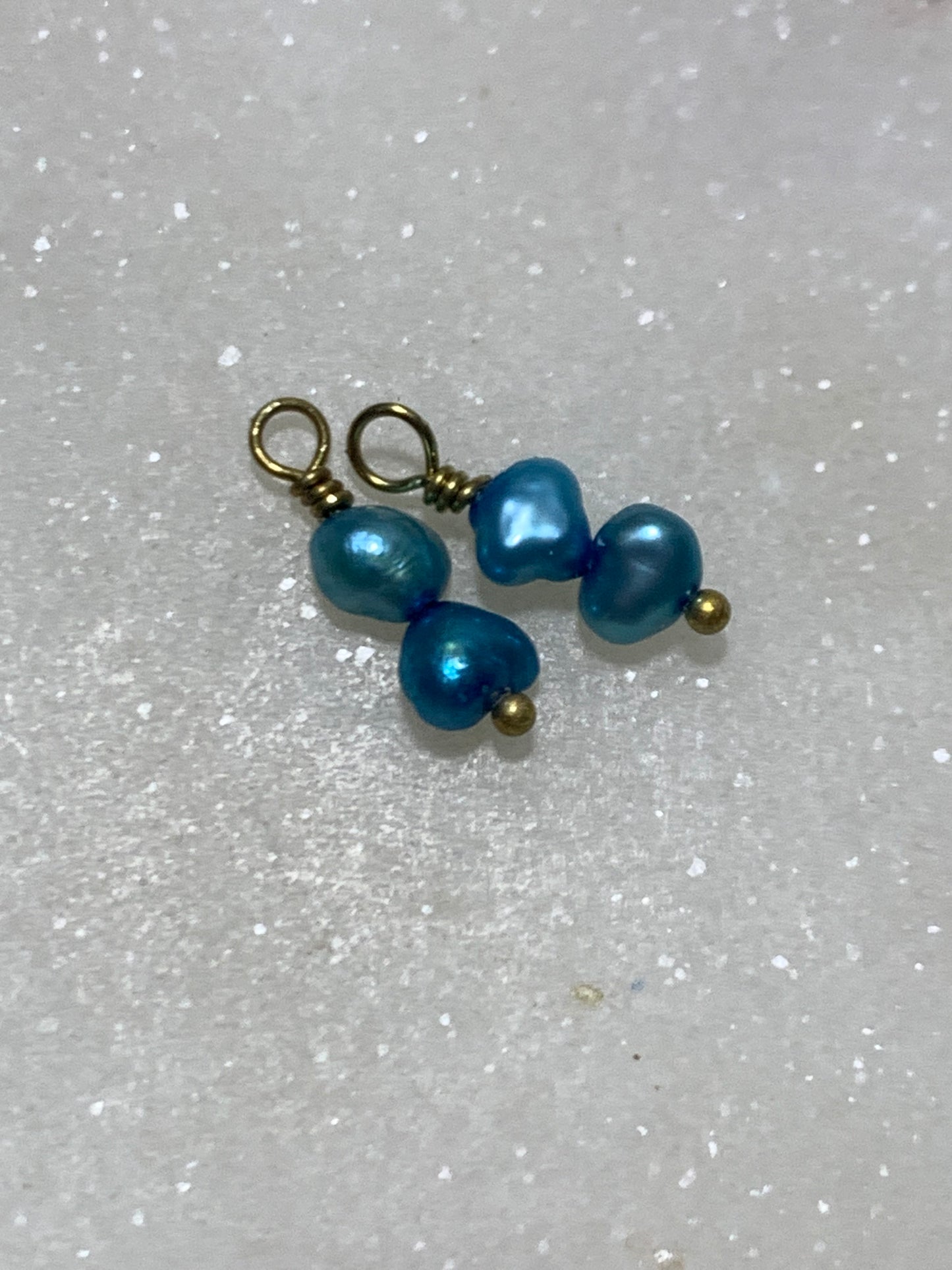 Add on Pearl charms for brass earrings