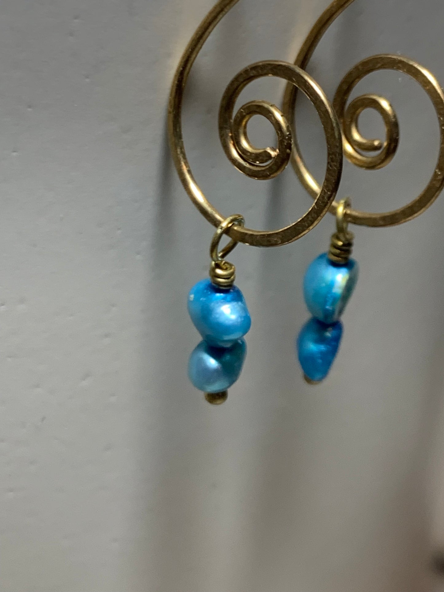 Add on Pearl charms for brass earrings